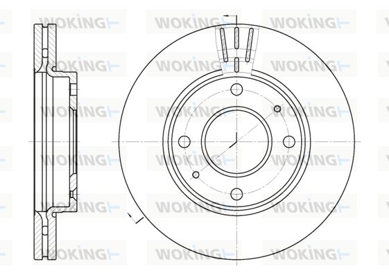 WOKING Bremžu diski D6987.10