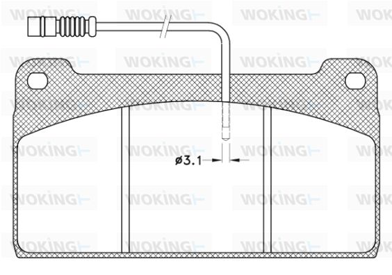 WOKING Bremžu uzliku kompl., Disku bremzes JSA 9233.40