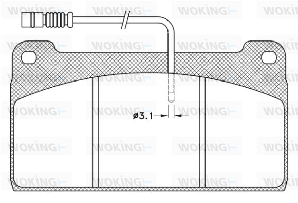 WOKING Комплект тормозных колодок, дисковый тормоз JSA 9233.41