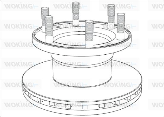 WOKING Тормозной диск NSA1016.20