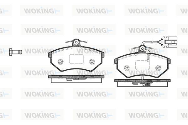 WOKING Комплект тормозных колодок, дисковый тормоз P0343.82