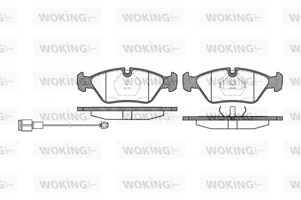 WOKING Комплект тормозных колодок, дисковый тормоз P0393.02