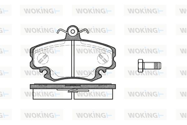 WOKING Комплект тормозных колодок, дисковый тормоз P0413.10