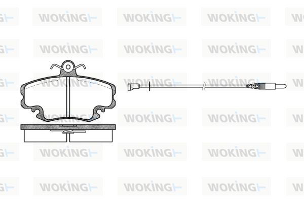 WOKING Bremžu uzliku kompl., Disku bremzes P0413.32