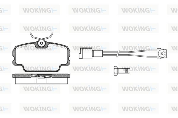 WOKING Bremžu uzliku kompl., Disku bremzes P0453.11