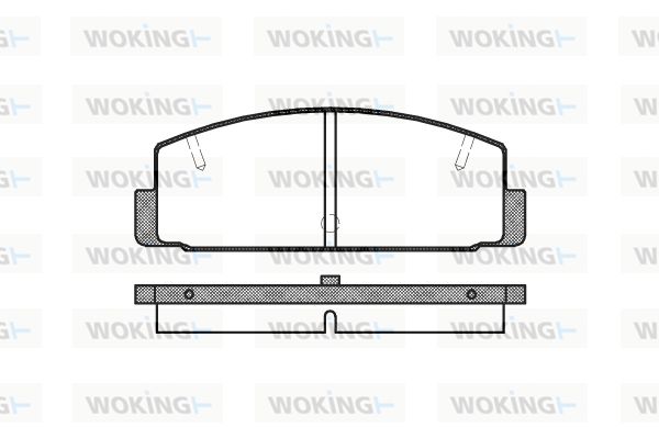 WOKING Комплект тормозных колодок, дисковый тормоз P0793.10