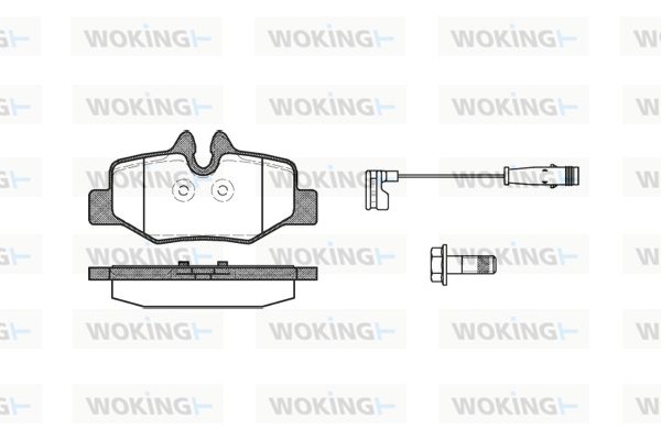 WOKING Bremžu uzliku kompl., Disku bremzes P10103.02