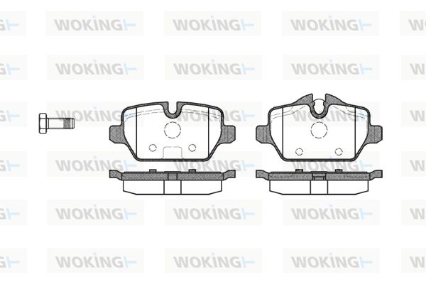 WOKING Комплект тормозных колодок, дисковый тормоз P10323.00