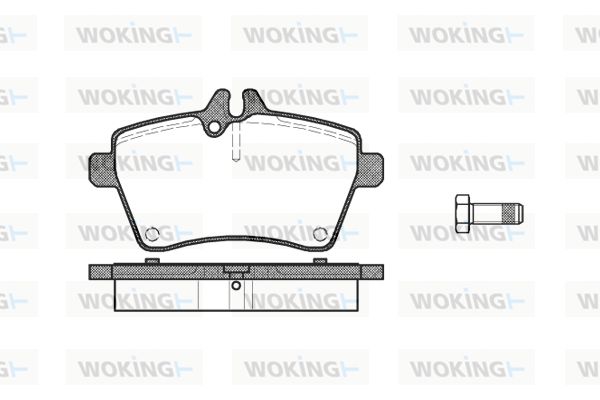 WOKING Комплект тормозных колодок, дисковый тормоз P10443.00