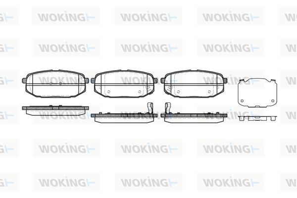 WOKING Bremžu uzliku kompl., Disku bremzes P10473.02