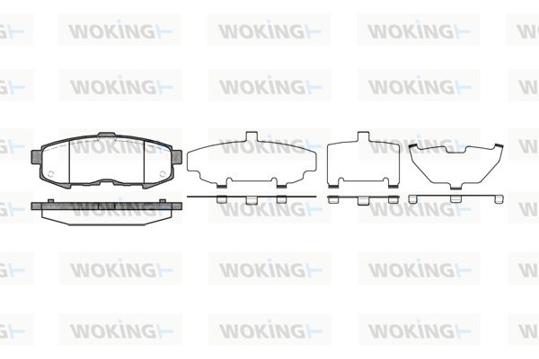 WOKING Комплект тормозных колодок, дисковый тормоз P10603.00