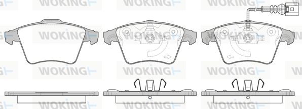 WOKING Комплект тормозных колодок, дисковый тормоз P11453.11