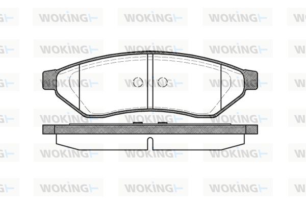 WOKING Bremžu uzliku kompl., Disku bremzes P11493.00