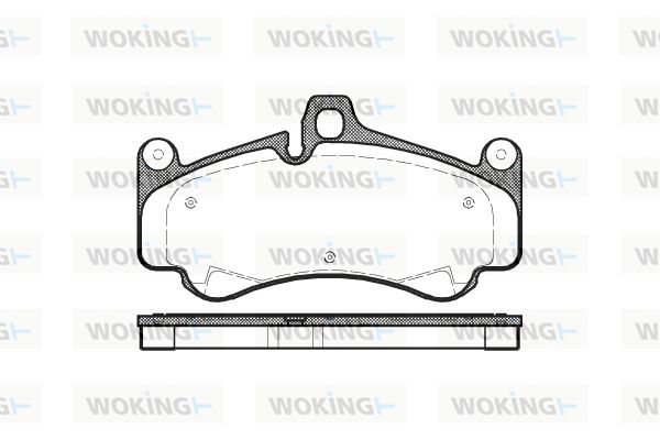 WOKING Комплект тормозных колодок, дисковый тормоз P11663.00