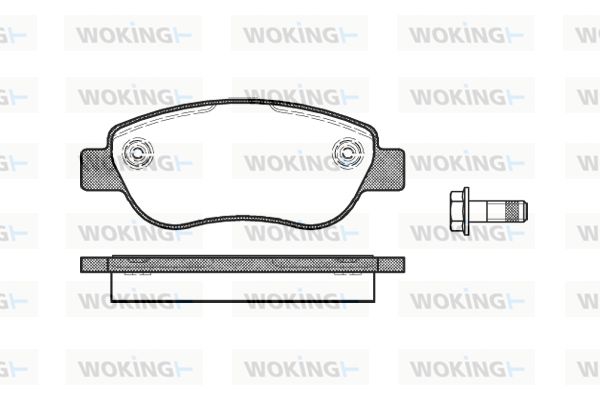 WOKING Bremžu uzliku kompl., Disku bremzes P11693.00