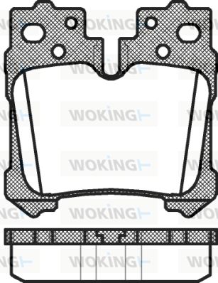 WOKING Комплект тормозных колодок, дисковый тормоз P12213.00