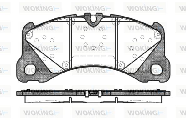 WOKING Bremžu uzliku kompl., Disku bremzes P12453.40