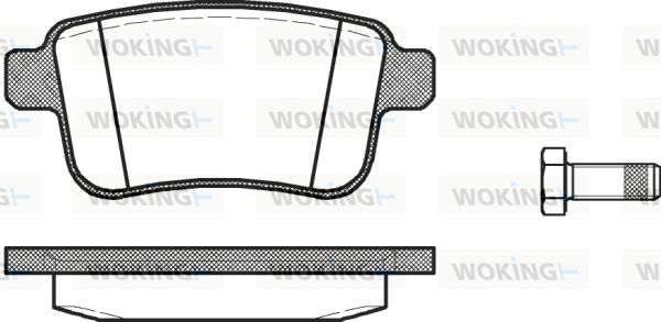 WOKING Комплект тормозных колодок, дисковый тормоз P12523.00