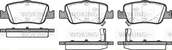 WOKING Bremžu uzliku kompl., Disku bremzes P12563.02