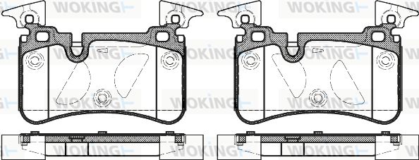 WOKING Комплект тормозных колодок, дисковый тормоз P12673.00