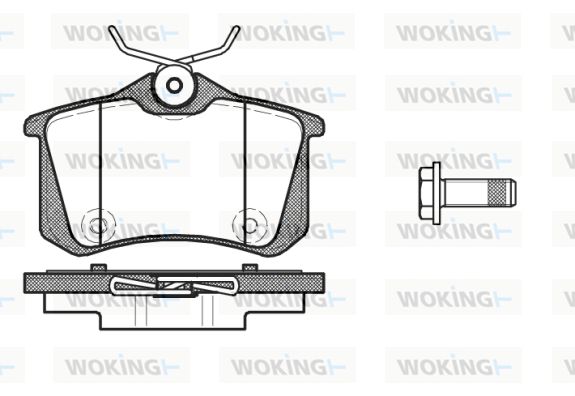 WOKING Комплект тормозных колодок, дисковый тормоз P12913.10