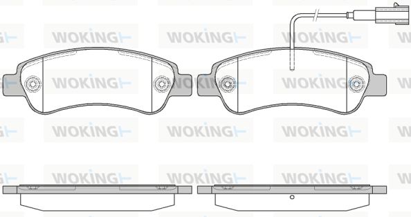 WOKING Bremžu uzliku kompl., Disku bremzes P13383.02