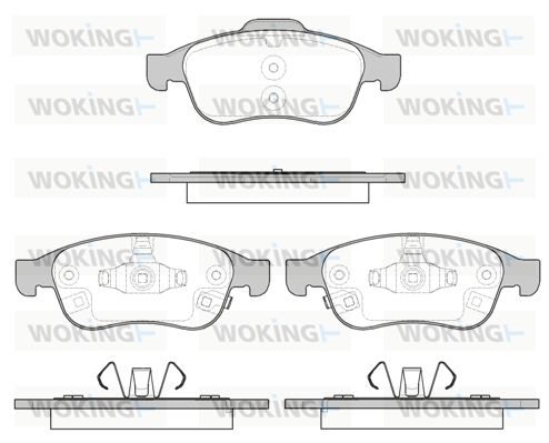 WOKING Комплект тормозных колодок, дисковый тормоз P13483.12