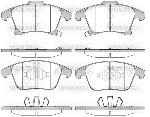 WOKING Комплект тормозных колодок, дисковый тормоз P13493.22