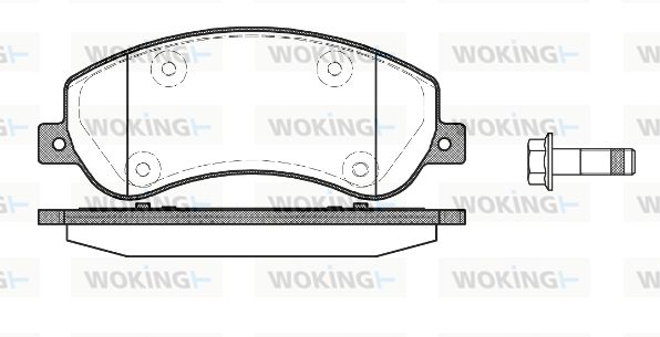 WOKING Комплект тормозных колодок, дисковый тормоз P13503.00