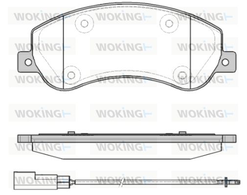 WOKING Комплект тормозных колодок, дисковый тормоз P13503.11