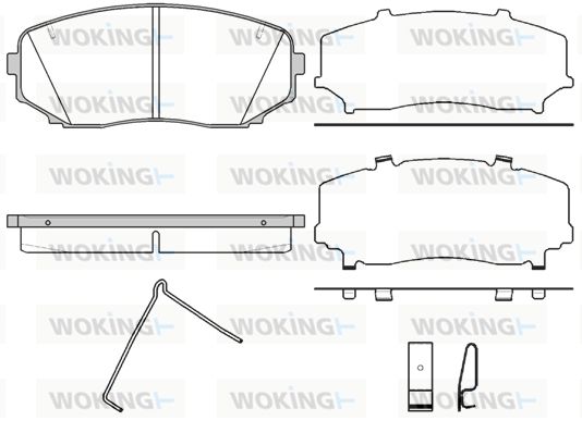 WOKING Комплект тормозных колодок, дисковый тормоз P13673.02