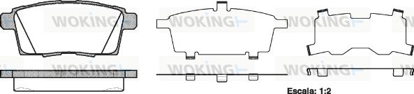 WOKING Комплект тормозных колодок, дисковый тормоз P13683.00