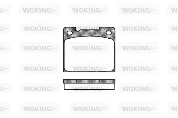 WOKING Комплект тормозных колодок, дисковый тормоз P1393.30