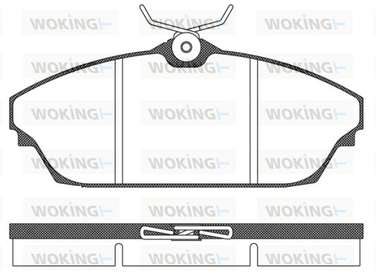 WOKING Комплект тормозных колодок, дисковый тормоз P14043.00