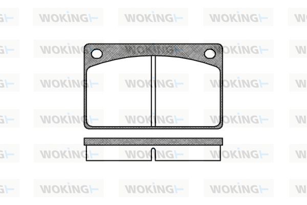 WOKING Комплект тормозных колодок, дисковый тормоз P1423.00