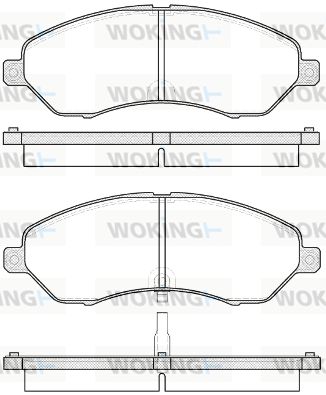 WOKING Комплект тормозных колодок, дисковый тормоз P14293.02