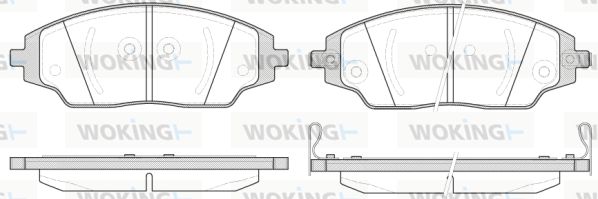 WOKING Комплект тормозных колодок, дисковый тормоз P14373.02