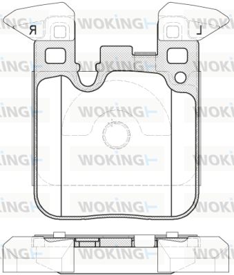 WOKING Bremžu uzliku kompl., Disku bremzes P14393.00