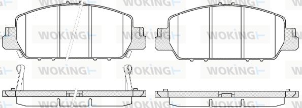 WOKING Комплект тормозных колодок, дисковый тормоз P14483.02