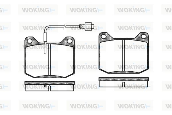 WOKING Bremžu uzliku kompl., Disku bremzes P1453.02