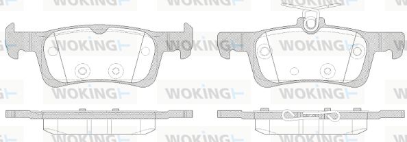 WOKING Bremžu uzliku kompl., Disku bremzes P14633.00