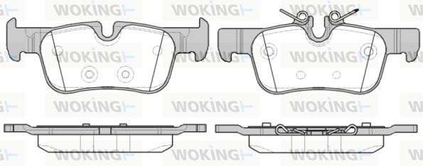 WOKING Комплект тормозных колодок, дисковый тормоз P14733.00