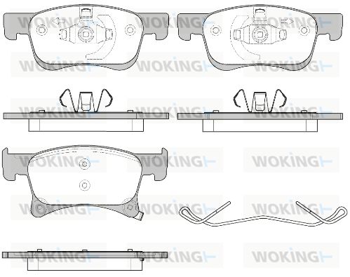 WOKING Bremžu uzliku kompl., Disku bremzes P14803.02