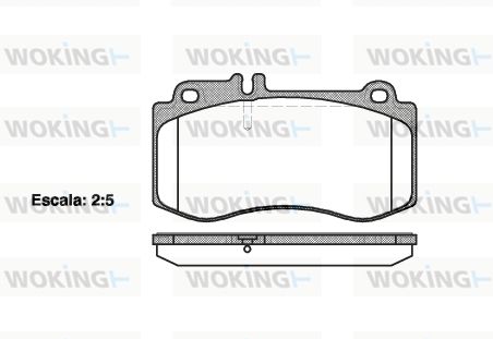 WOKING Комплект тормозных колодок, дисковый тормоз P15063.00