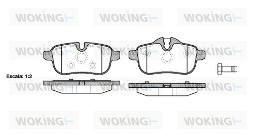 WOKING Комплект тормозных колодок, дисковый тормоз P15173.00