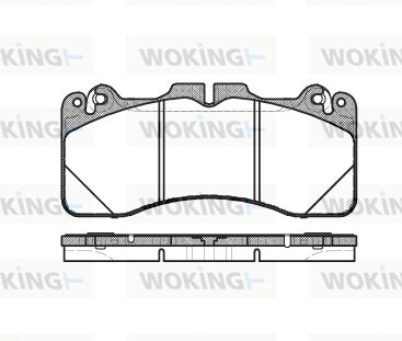 WOKING Комплект тормозных колодок, дисковый тормоз P15253.10