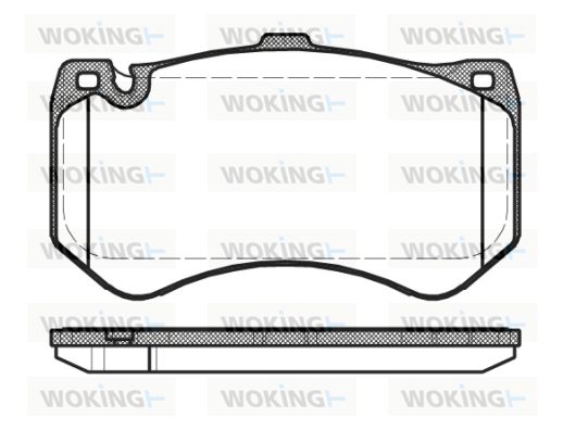 WOKING Bremžu uzliku kompl., Disku bremzes P15553.00