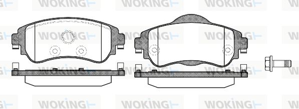 WOKING Комплект тормозных колодок, дисковый тормоз P15643.08