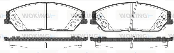 WOKING Комплект тормозных колодок, дисковый тормоз P15673.02