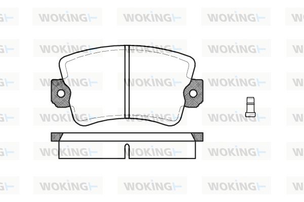 WOKING Комплект тормозных колодок, дисковый тормоз P1613.02